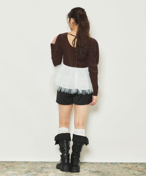 archives(アルシーヴ)の「ベロアチュールドッキングTOPS(Tシャツ/カットソー・レディース・ブラック/ブラウン/モカ・MEDIUM)」の15枚目の写真