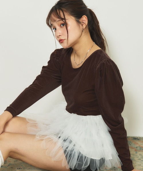archives(アルシーヴ)の「ベロアチュールドッキングTOPS(Tシャツ/カットソー・レディース・ブラック/ブラウン/モカ・MEDIUM)」の19枚目の写真