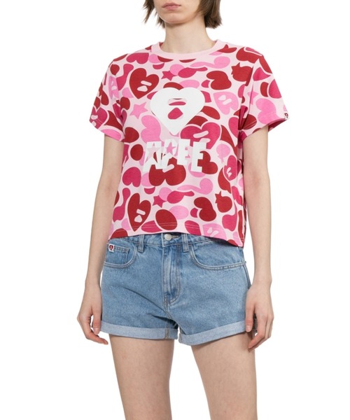 APEE BY A BATHING APE（エイピーバイアベイシングエイプ）の「APEE PATTERN PRINTED TEE #2（Tシャツ/カットソー・レディース・ブルー/ピンク・SMALL/X-SMALL）」の6枚目の写真