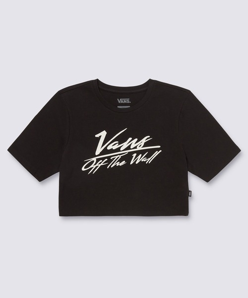 VANS(バンズ)の「ウィメンズ GO ANYWHERE クロップ Tシャツ / GO ANYWHERE CREW CROP II Black VN000GJ1BLK1(Tシャツ/カットソー・レディース・ブラック・SMALL/LARGE)」の1枚目の写真