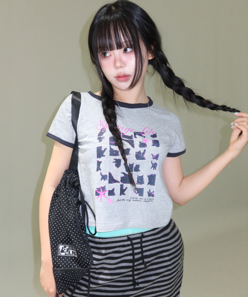 LMR(エルエムアール)の「ストライプレイヤードフレアスカートパンツ BLACK(その他パンツ・レディース・ブラック・SMALL/MEDIUM)」の6枚目の写真