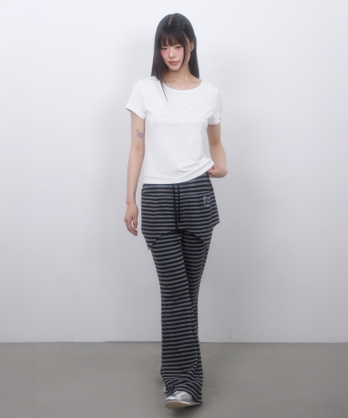 LMR(エルエムアール)の「ストライプレイヤードフレアスカートパンツ BLACK(その他パンツ・レディース・ブラック・SMALL/MEDIUM)」の8枚目の写真
