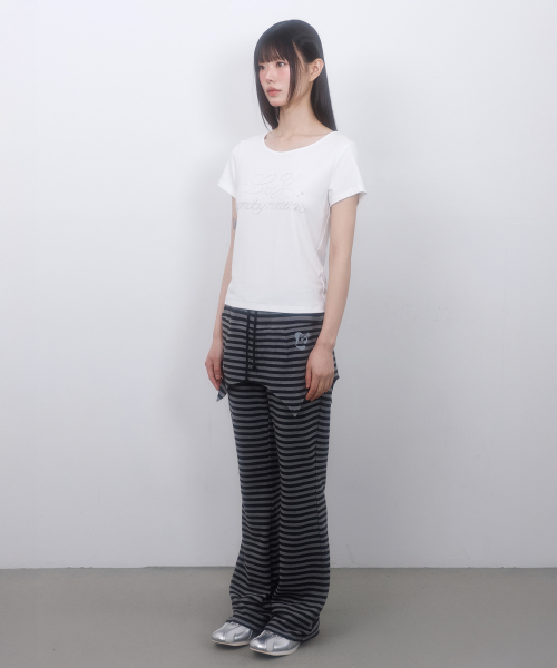 LMR(エルエムアール)の「ストライプレイヤードフレアスカートパンツ BLACK(その他パンツ・レディース・ブラック・SMALL/MEDIUM)」の10枚目の写真