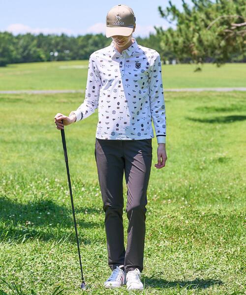 adabat(アダバット)の「【ADABAT NAVY】フィルサーモ モノグラム長袖ポロシャツ(ポロシャツ・レディース・ホワイト系1/ブルー系その他2・38/42/40)」の6枚目の写真