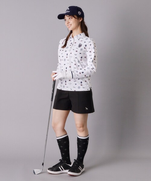adabat(アダバット)の「【ADABAT NAVY】フィルサーモ モノグラム長袖ポロシャツ(ポロシャツ・レディース・ホワイト系1/ブルー系その他2・38/42/40)」の10枚目の写真