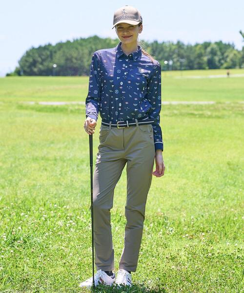 adabat(アダバット)の「【ADABAT NAVY】フィルサーモ モノグラム長袖ポロシャツ(ポロシャツ・レディース・ホワイト系1/ブルー系その他2・38/42/40)」の14枚目の写真