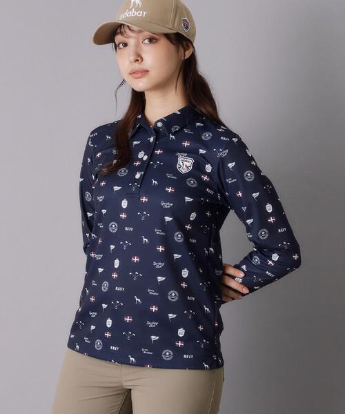 adabat(アダバット)の「【ADABAT NAVY】フィルサーモ モノグラム長袖ポロシャツ(ポロシャツ・レディース・ホワイト系1/ブルー系その他2・38/42/40)」の15枚目の写真