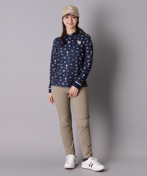 adabat(アダバット)の「【ADABAT NAVY】フィルサーモ モノグラム長袖ポロシャツ(ポロシャツ・レディース・ホワイト系1/ブルー系その他2・38/42/40)」の17枚目の写真