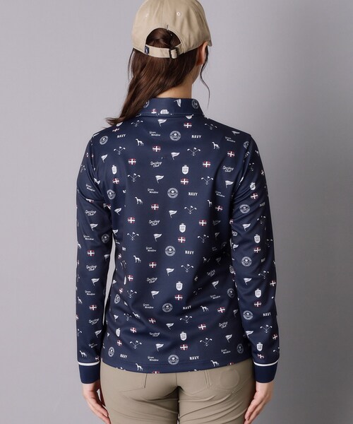 adabat(アダバット)の「【ADABAT NAVY】フィルサーモ モノグラム長袖ポロシャツ(ポロシャツ・レディース・ホワイト系1/ブルー系その他2・38/42/40)」の22枚目の写真