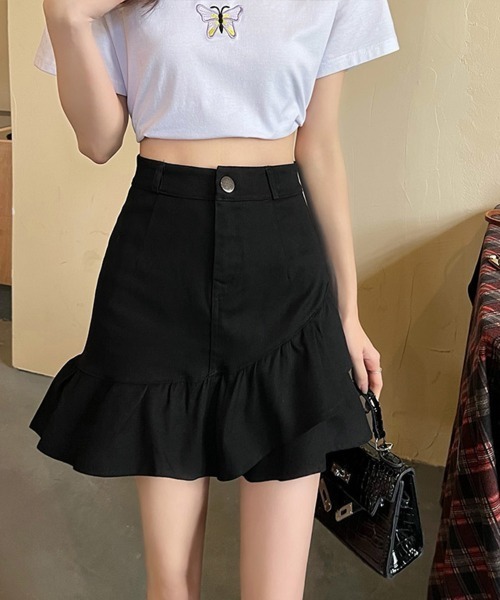 Miniministore（ミニミニストア）の「インナーパンツ付きフリルスカートミニスカ（スカート・レディース・ホワイト/ブラック/アイボリー・L/S/M）」の3枚目の写真