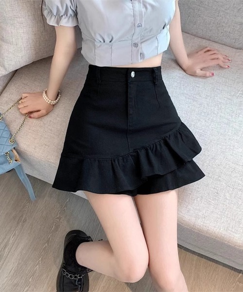 Miniministore（ミニミニストア）の「インナーパンツ付きフリルスカートミニスカ（スカート・レディース・ホワイト/ブラック/アイボリー・L/S/M）」の11枚目の写真
