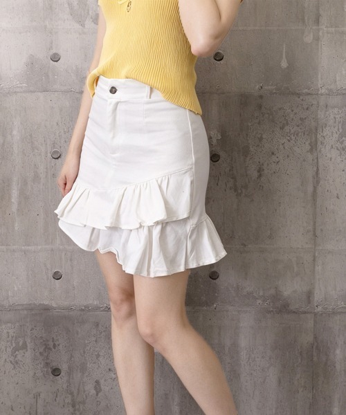 Miniministore（ミニミニストア）の「インナーパンツ付きフリルスカートミニスカ（スカート・レディース・ホワイト/ブラック/アイボリー・L/S/M）」の19枚目の写真