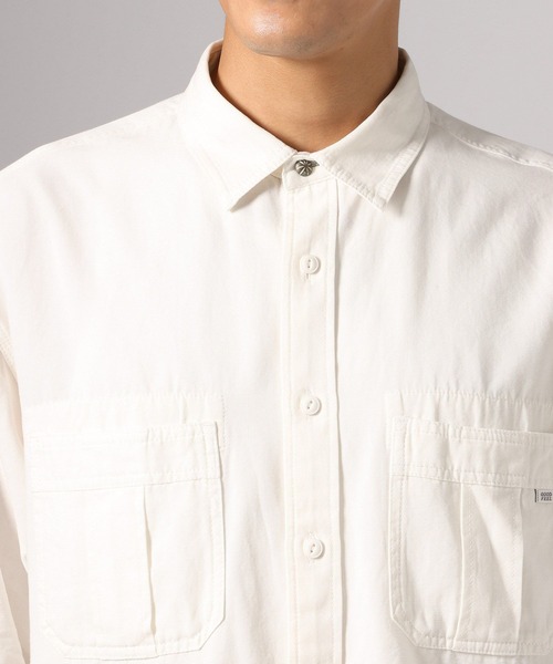 BAYFLOW(ベイフロー)の「GOOD FEELシャツ(シャツ/ブラウス・メンズ・オフホワイト/カーキ/ワイン・MEDIUM/LARGE)」の18枚目の写真