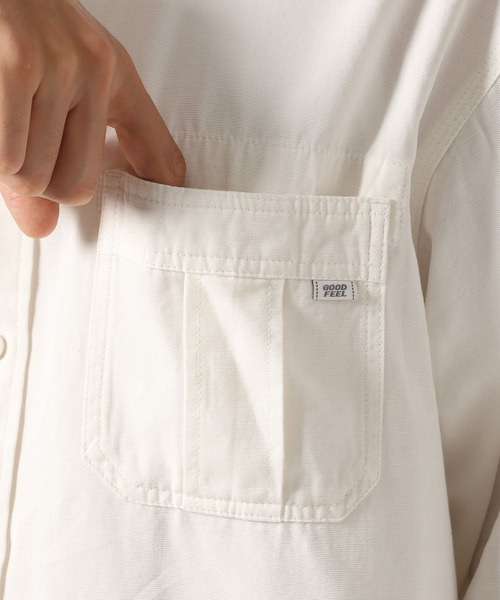 BAYFLOW(ベイフロー)の「GOOD FEELシャツ(シャツ/ブラウス・メンズ・オフホワイト/カーキ/ワイン・MEDIUM/LARGE)」の12枚目の写真