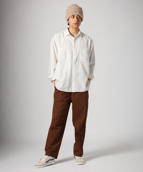 BAYFLOW(ベイフロー)の「GOOD FEELシャツ(シャツ/ブラウス・メンズ・オフホワイト/カーキ/ワイン・MEDIUM/LARGE)」の4枚目の写真