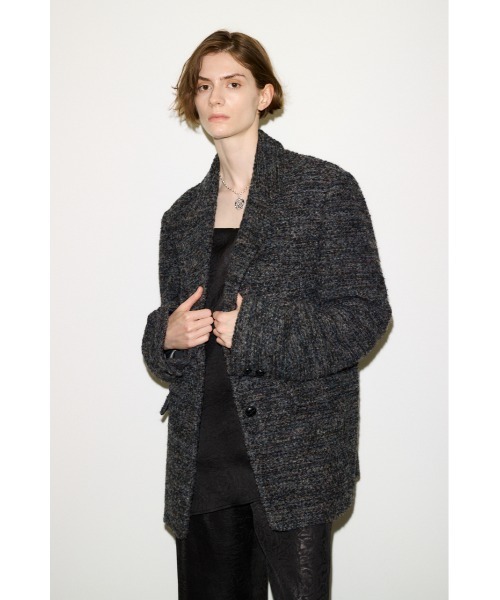 THROW by SLY(スローバイスライ)の「【AW PRE ORDER 第2弾】THROW TWEED BOXY TAILOR JK ツイードボクシーテイラージャケット 秋服 冬服(テーラードジャケット・レディース・グレー系その他2/ベージュ系その他・FREE)」の2枚目の写真