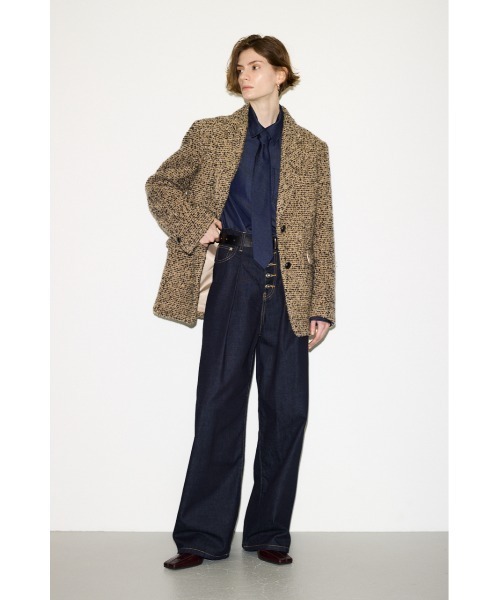 THROW by SLY(スローバイスライ)の「【AW PRE ORDER 第2弾】THROW TWEED BOXY TAILOR JK ツイードボクシーテイラージャケット 秋服 冬服(テーラードジャケット・レディース・グレー系その他2/ベージュ系その他・FREE)」の11枚目の写真