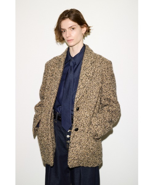 THROW by SLY(スローバイスライ)の「【AW PRE ORDER 第2弾】THROW TWEED BOXY TAILOR JK ツイードボクシーテイラージャケット 秋服 冬服(テーラードジャケット・レディース・グレー系その他2/ベージュ系その他・FREE)」の14枚目の写真