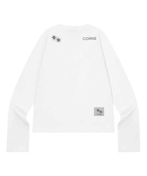 COIRIS(コイリス)の「リオールバックロゴロングスリーブ(2カラー)(Tシャツ/カットソー・レディース・ホワイト/ブラック・FREE)」の2枚目の写真
