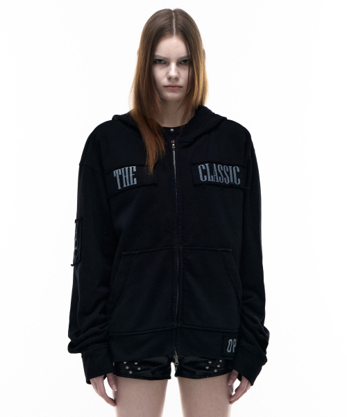 OPUS 0012(オーパス0012)の「Op. 07 UNIF HOOD ZIP-UP BLACK(パーカー・メンズ・その他・SMALL/MEDIUM/LARGE)」の3枚目の写真