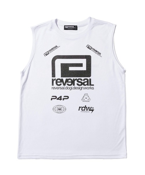 reversal.dogi.design.works(リバーサル・ドーギ・デザイン・ワークス)の「<reversal/リバーサル>ALL STAR LOGO BIG MARK DRY NO SLEEVE(タンクトップ・メンズ・ホワイト/ブラック・L/M/2XL/XL)」の4枚目の写真
