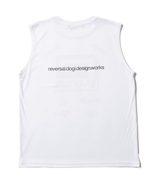 reversal.dogi.design.works(リバーサル・ドーギ・デザイン・ワークス)の「<reversal/リバーサル>ALL STAR LOGO BIG MARK DRY NO SLEEVE(タンクトップ・メンズ・ホワイト/ブラック・L/M/2XL/XL)」の5枚目の写真