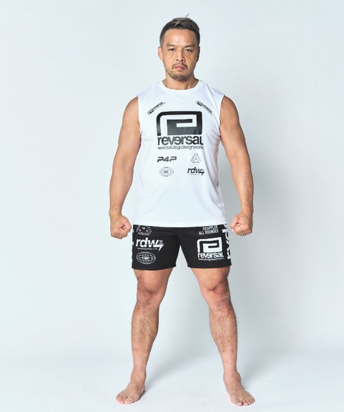 reversal.dogi.design.works(リバーサル・ドーギ・デザイン・ワークス)の「<reversal/リバーサル>ALL STAR LOGO BIG MARK DRY NO SLEEVE(タンクトップ・メンズ・ホワイト/ブラック・L/M/2XL/XL)」の8枚目の写真