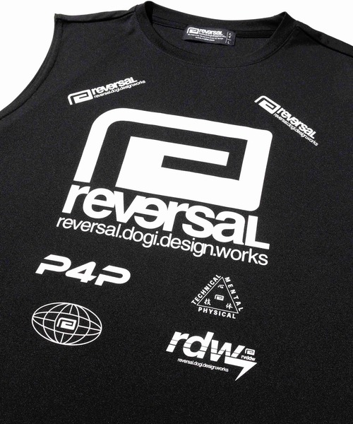 reversal.dogi.design.works(リバーサル・ドーギ・デザイン・ワークス)の「<reversal/リバーサル>ALL STAR LOGO BIG MARK DRY NO SLEEVE(タンクトップ・メンズ・ホワイト/ブラック・L/M/2XL/XL)」の12枚目の写真