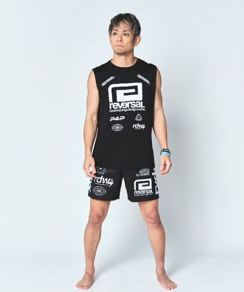 reversal.dogi.design.works(リバーサル・ドーギ・デザイン・ワークス)の「<reversal/リバーサル>ALL STAR LOGO BIG MARK DRY NO SLEEVE(タンクトップ・メンズ・ホワイト/ブラック・L/M/2XL/XL)」の15枚目の写真