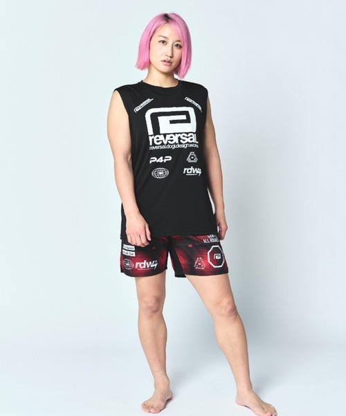 reversal.dogi.design.works(リバーサル・ドーギ・デザイン・ワークス)の「<reversal/リバーサル>ALL STAR LOGO BIG MARK DRY NO SLEEVE(タンクトップ・メンズ・ホワイト/ブラック・L/M/2XL/XL)」の16枚目の写真
