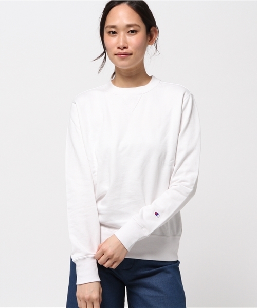 Champion(チャンピオン)の「【CHAMPION】無地スウェットプルオーバー(パーカー・レディース・ホワイト/グレー/ベージュ/ネイビー/オリーブ/ブラック・SMALL/MEDIUM/LARGE)」の2枚目の写真