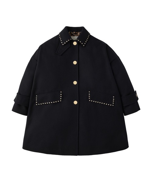 Mackintosh(マッキントッシュ)の「NEW HUMBIE STUDS MB(ステンカラーコート・レディース・ブラック×シルバー・4/6/8)」の4枚目の写真