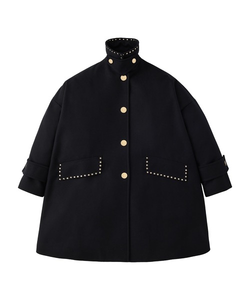 Mackintosh(マッキントッシュ)の「NEW HUMBIE STUDS MB(ステンカラーコート・レディース・ブラック×シルバー・4/6/8)」の5枚目の写真