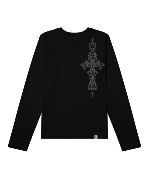 GRAVER（グレーバー）の「[UNISEX]SIM CROSS ロングスリーブ Tシャツ_4color（Tシャツ/カットソー・レディース・チャコールグレー/ホワイト/ライトホワイト/ブラック・MEDIUM/LARGE）」の14枚目の写真
