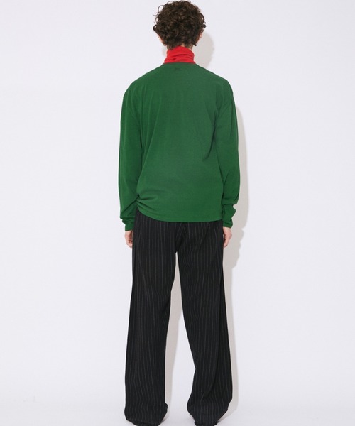 beautiful people(ビューティフルピープル)の「high twist jersey relax-fit tie hem long T-shirts(Tシャツ/カットソー・レディース・ネイビー/オフホワイト・38)」の8枚目の写真