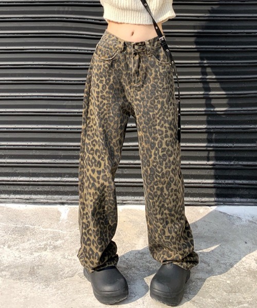 FUN（ファン）の「ヒョウガラワイドパンツ（その他パンツ・レディース・レオパード・M/S/L）」の3枚目の写真