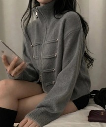 ダブルジップナポレオンカーディガン