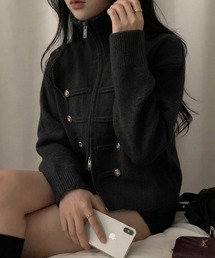 ダブルジップナポレオンカーディガン