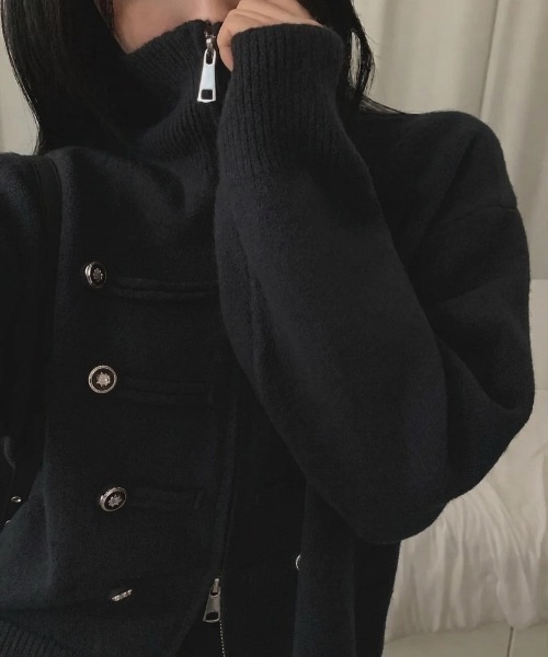 yuue' ( wear )(ユーイ)の「ダブルジップナポレオンカーディガン(カーディガン/ボレロ・レディース・ブラック/グレー/アイボリー・FREE)」の14枚目の写真