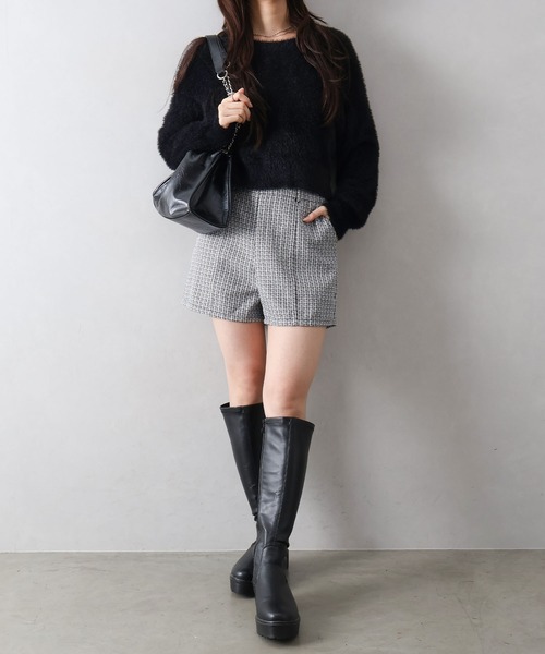 SpRay(スプレイ)の「ツィードショートパンツ(その他パンツ・レディース・ブラック/ホワイト×ブラック/ブラック×ホワイト・FREE)」の21枚目の写真