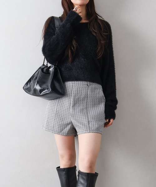 SpRay(スプレイ)の「ツィードショートパンツ(その他パンツ・レディース・ブラック/ホワイト×ブラック/ブラック×ホワイト・FREE)」の22枚目の写真