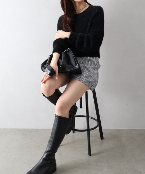 SpRay(スプレイ)の「ツィードショートパンツ(その他パンツ・レディース・ブラック/ホワイト×ブラック/ブラック×ホワイト・FREE)」の12枚目の写真