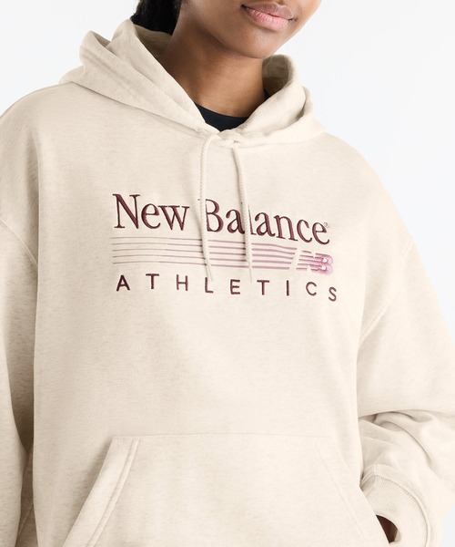 NEW BALANCE（ニューバランス）の「Trackside フレンチテリーフーディ(裏毛)（パーカー・レディース・ライトブラウン/アッシュブラウン・XX-LARGE/X-LARGE/SMALL/LARGE/MEDIUM）」の4枚目の写真