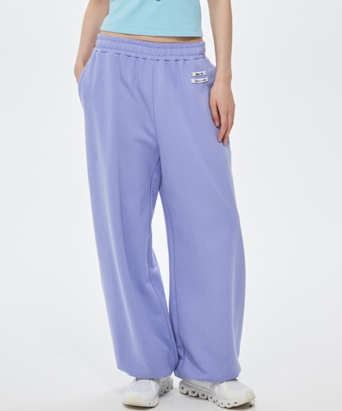 Mardi Mercredi(マルディメクルディ)の「JOGGER PANTS DOUBLE LABEL / ジョガー パンツ ダブル ラベル(スウェットパンツ・レディース・ラベンダー/ピンク・FREE)」の12枚目の写真
