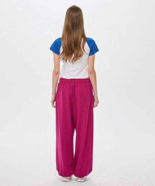 Mardi Mercredi(マルディメクルディ)の「JOGGER PANTS DOUBLE LABEL / ジョガー パンツ ダブル ラベル(スウェットパンツ・レディース・ラベンダー/ピンク・FREE)」の6枚目の写真