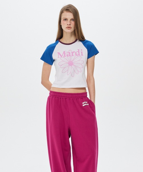 Mardi Mercredi(マルディメクルディ)の「JOGGER PANTS DOUBLE LABEL / ジョガー パンツ ダブル ラベル(スウェットパンツ・レディース・ラベンダー/ピンク・FREE)」の7枚目の写真