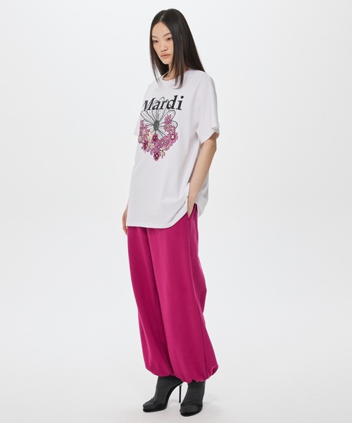 Mardi Mercredi(マルディメクルディ)の「JOGGER PANTS DOUBLE LABEL / ジョガー パンツ ダブル ラベル(スウェットパンツ・レディース・ラベンダー/ピンク・FREE)」の10枚目の写真