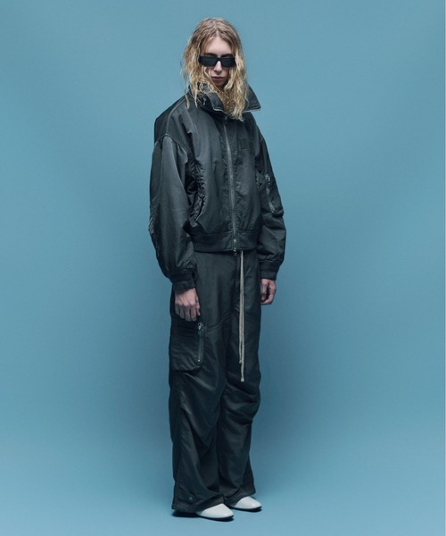DANKE SCHON（ダンケシェーン）の「DankeSchon/ダンケシェーン/ASUTEX NYLON TWILL STAND BLOUSON（ブルゾン・メンズ・カーキ/ブラック・L/M）」の5枚目の写真