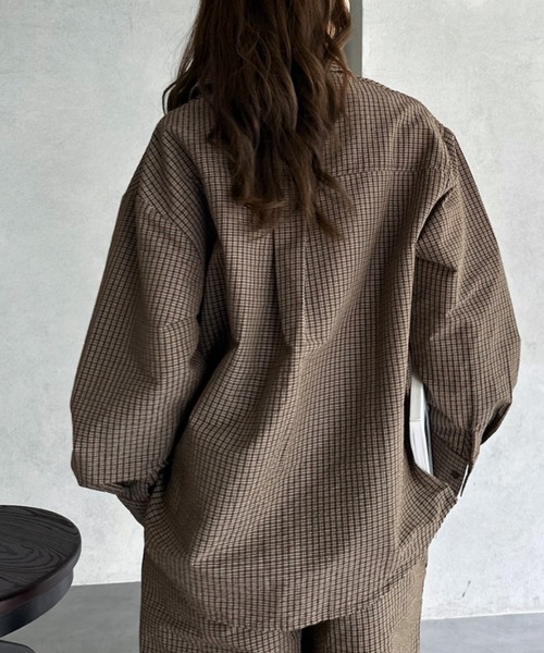 TREOVER（トレオーバー）の「抜け感をプラスするオーバーサイズシャツ（シャツ/ブラウス・レディース・ベージュ系その他/ブラウン系/ブルー系/ベージュ系その他2・FREE）」の7枚目の写真