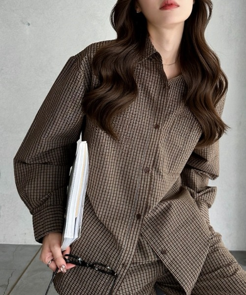 TREOVER（トレオーバー）の「抜け感をプラスするオーバーサイズシャツ（シャツ/ブラウス・レディース・ベージュ系その他/ブラウン系/ブルー系/ベージュ系その他2・FREE）」の20枚目の写真